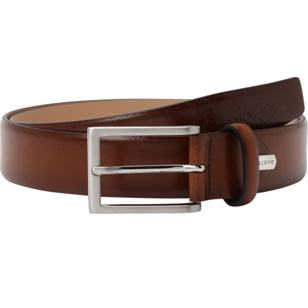 Lloyd Casual Belt 3.5 cm Cognac Premium Leather Belt Stylish Durable Belt for Casual Wear Men
