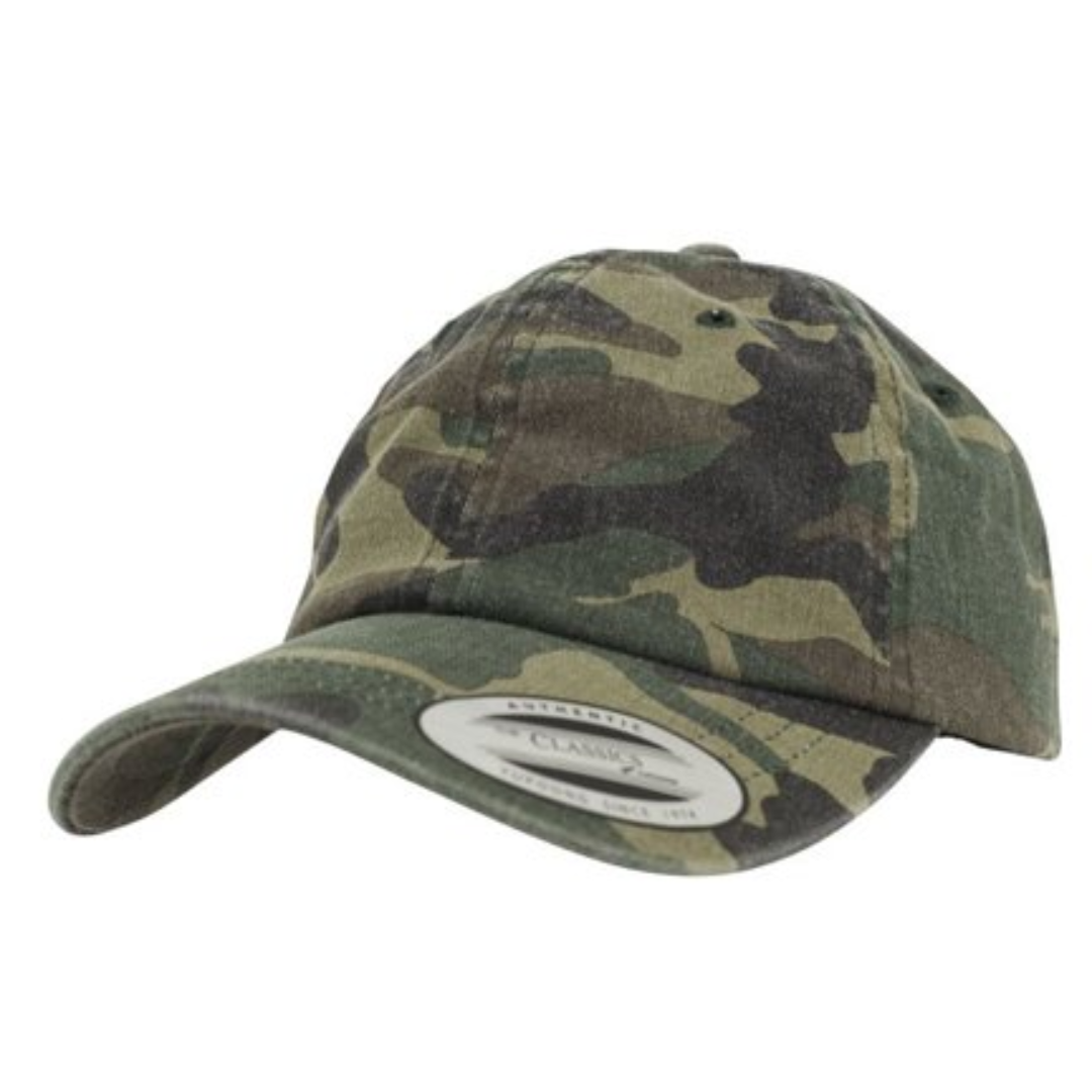 Yupoong Low Profile Wald Camouflage Dad Hat Stylish Casual Headwear Adjustable Comfort Fit Cap