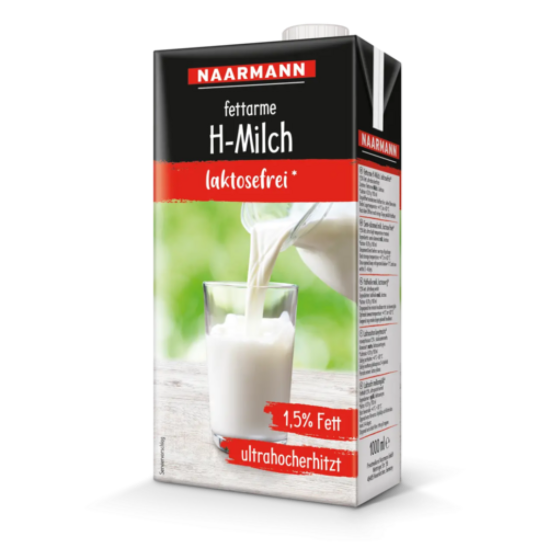 UHT Milk 1.5 Percent Lactose Free Long Life Milk Easy Digest Healthy Daily Nutrition Choice