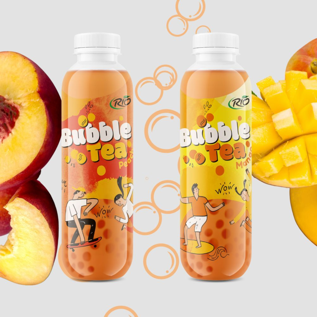 Delicious Bubble Tea Drink Flavored Milk Tea with Tapioca Pearls Sweet Refreshing Beverage