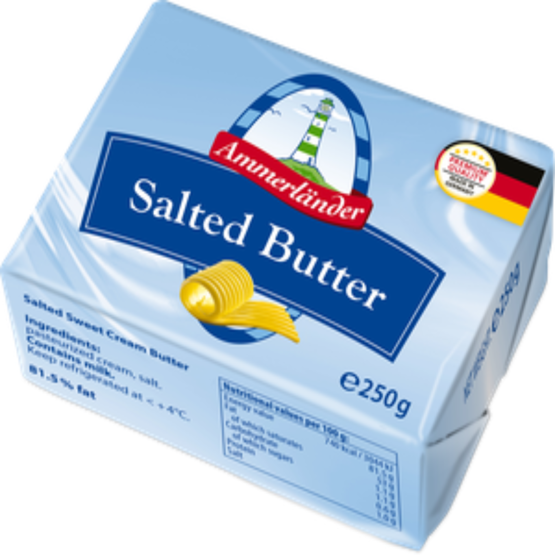 Salted Butter 250g Fresh Creamy Butter Rich Taste Perfect for Cooking Baking Spreading Daily Use