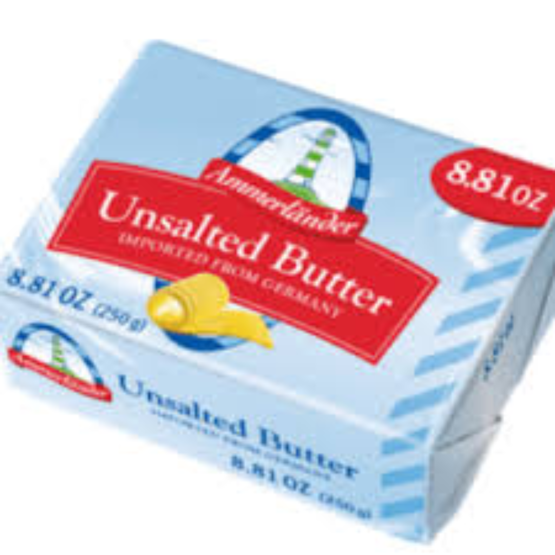 Unsalted Butter 250g Pure Creamy Butter Ideal for Baking Cooking Smooth Taste Healthy Choice