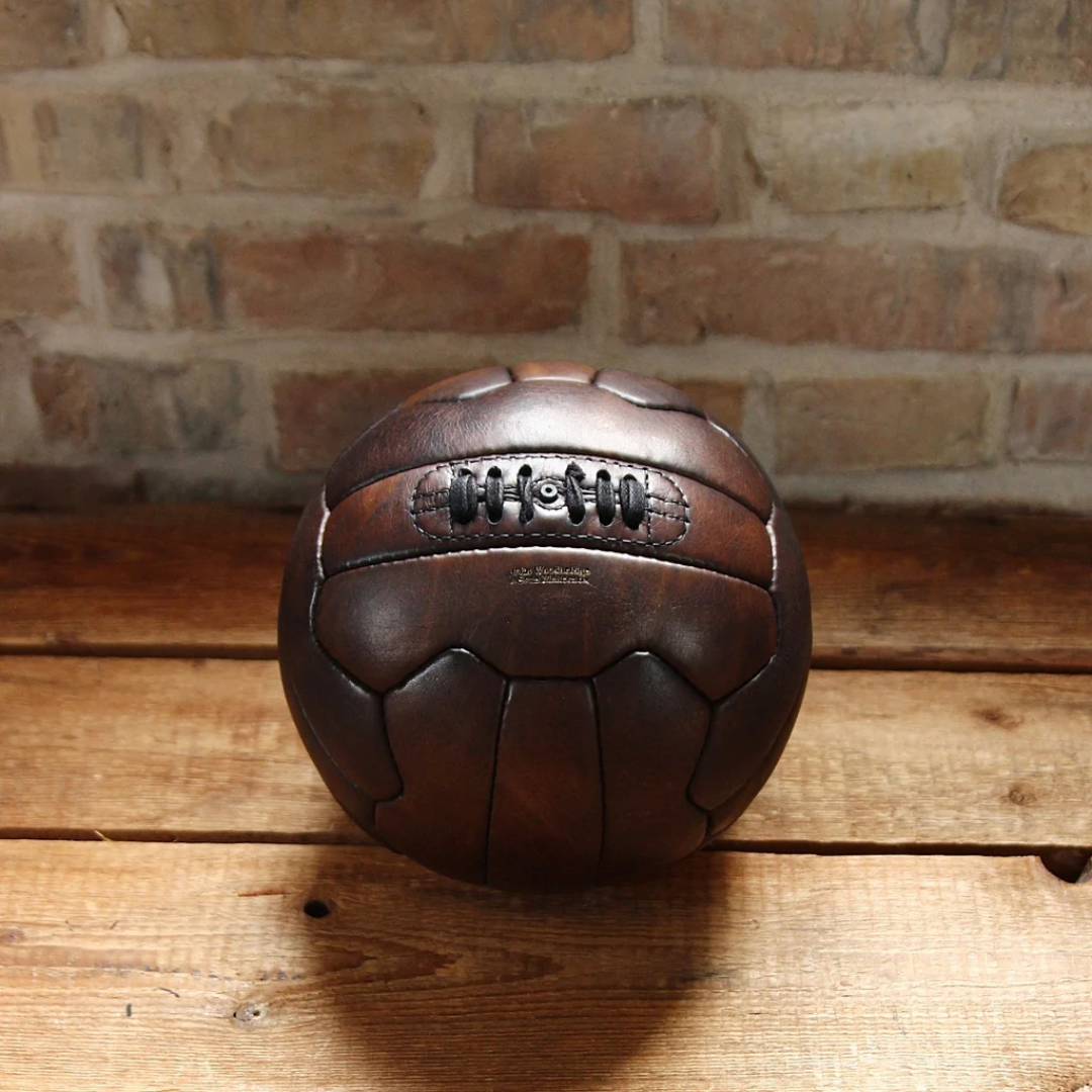Vintage Leather Basketball 1950 Retro Classic Premium Leather Basketball for Display and Play