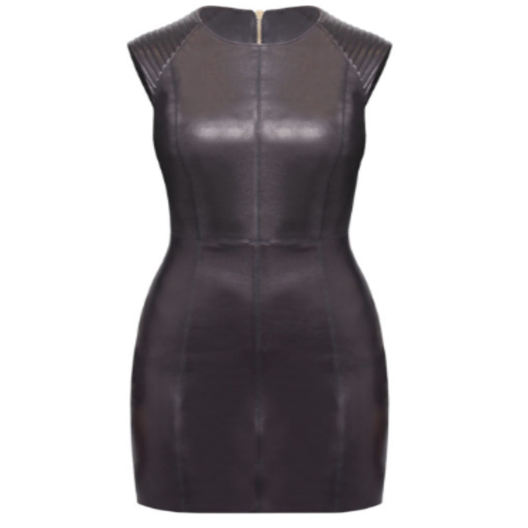 Black Short Leather Leggings Stylish Slim Fit Genuine Leather Bottom Wear Trendy Look