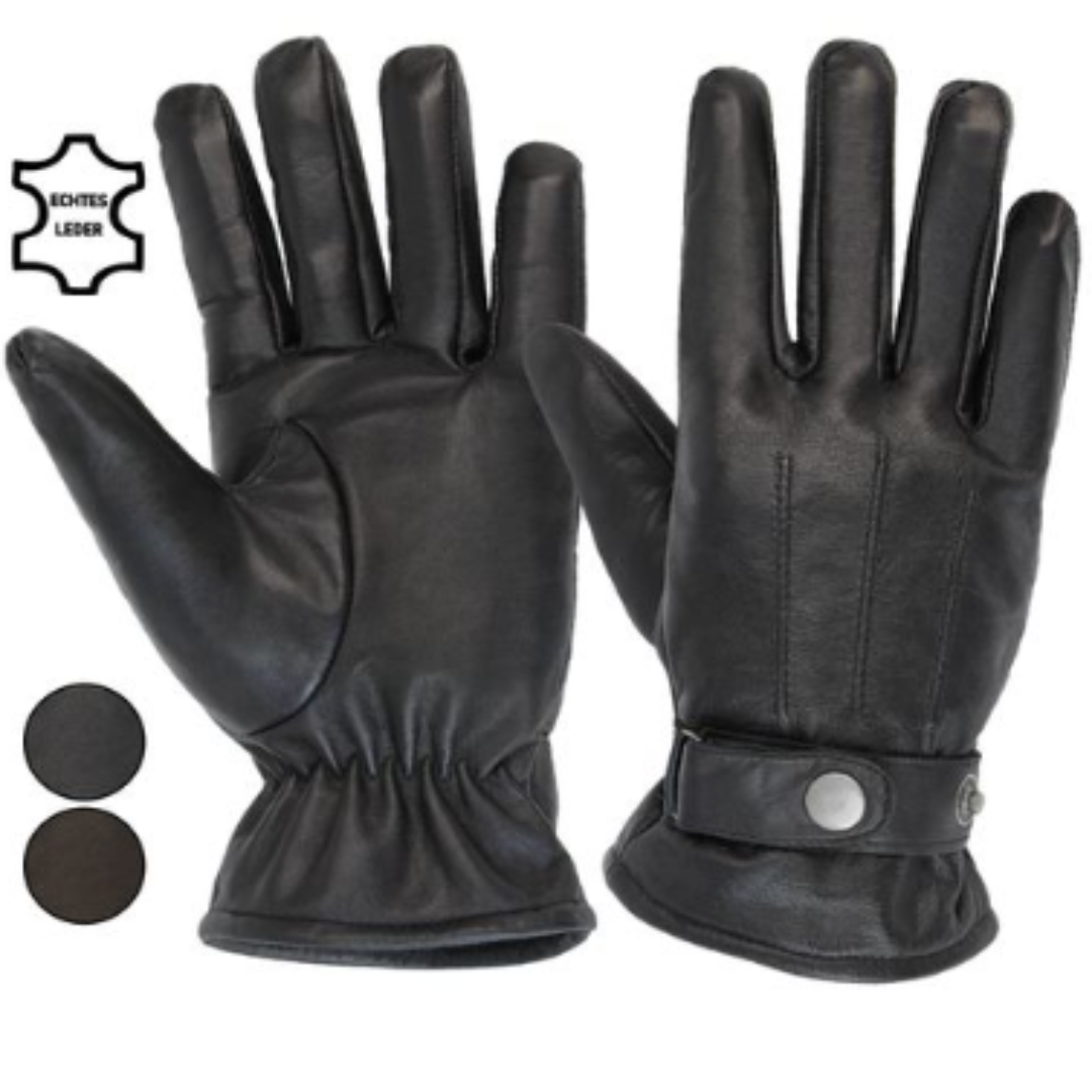 Motorcycle Driving Gloves Black with Beige Durable Protective Leather Riding Gloves for Bikers