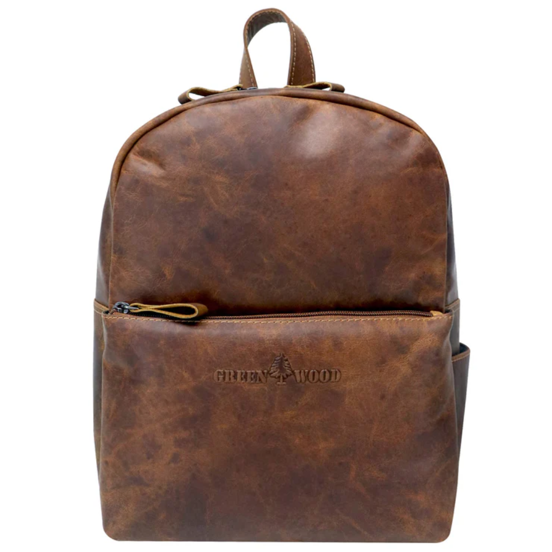 Brit Leather Backpack Bag Women Men Leisure Daypack Stylish Durable Travel School Bag