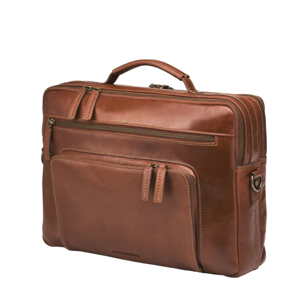 Briefcase Leather Silvio Premium Business Office Bag Elegant Professional Laptop Bag