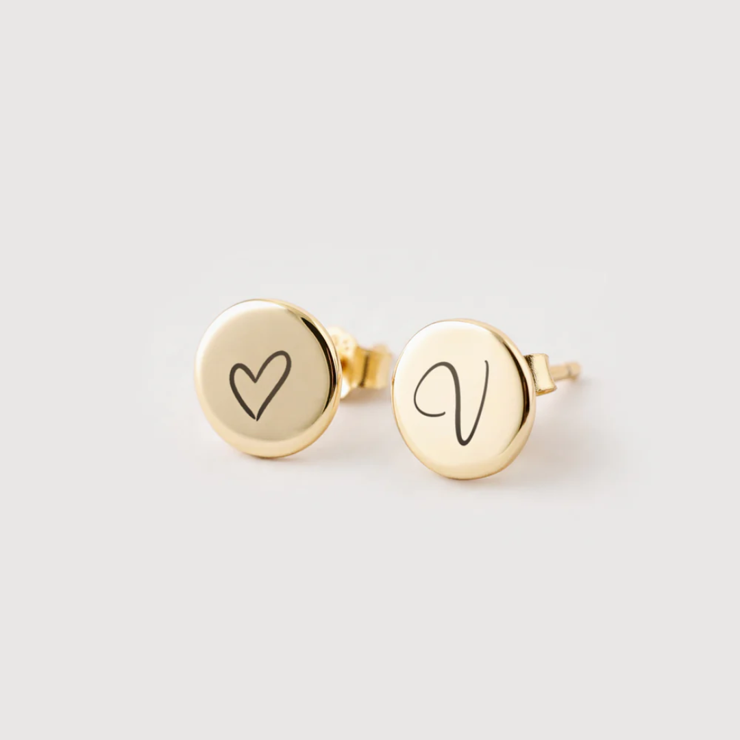 Small Round Stud Earrings Personalized 925 Sterling Silver Custom Jewelry Elegant Daily Wear