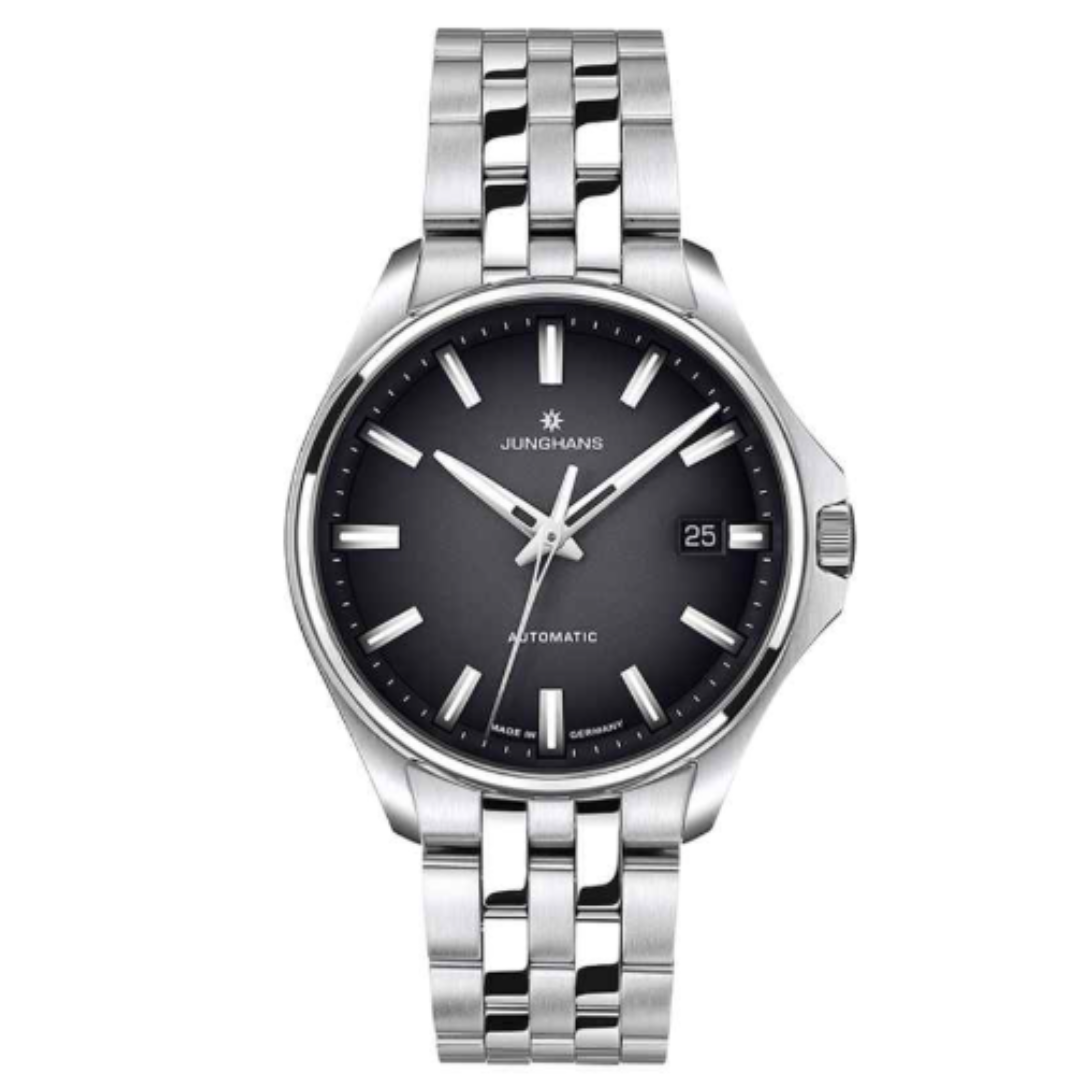 Junghans Womens Automatic Meister S Black Watch 36 mm Elegant Luxury Timepiece Classic Wear