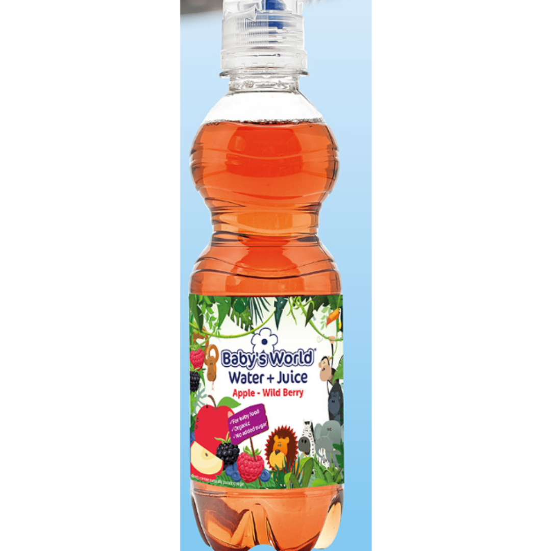 Organic Apple and Wild Berry Juice Drink Healthy Mixed Fruit Beverage Natural Sweet Taste Drink