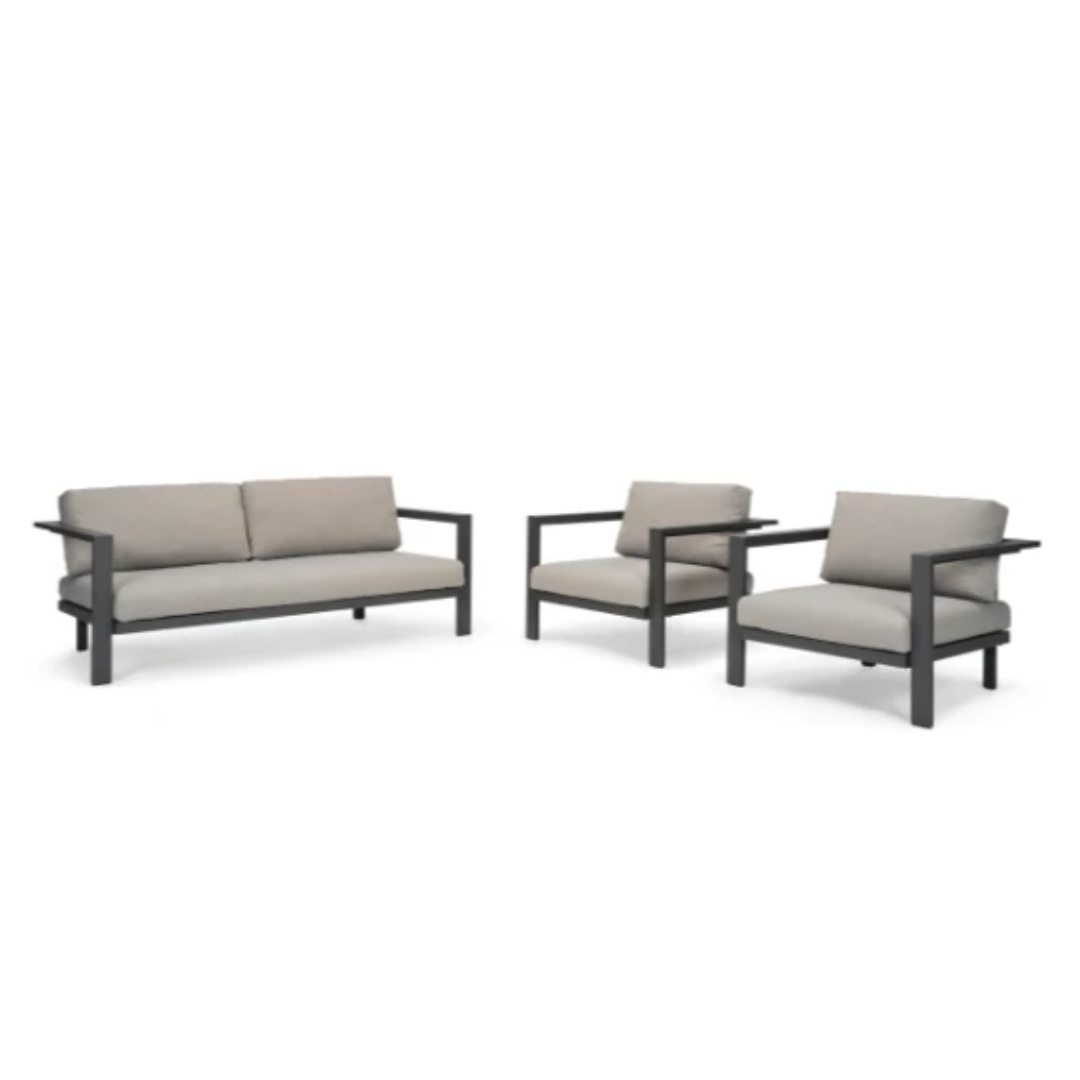 Cubic Combo 1 Lounge Sofa Set Lava for Bold Outdoor Comfort