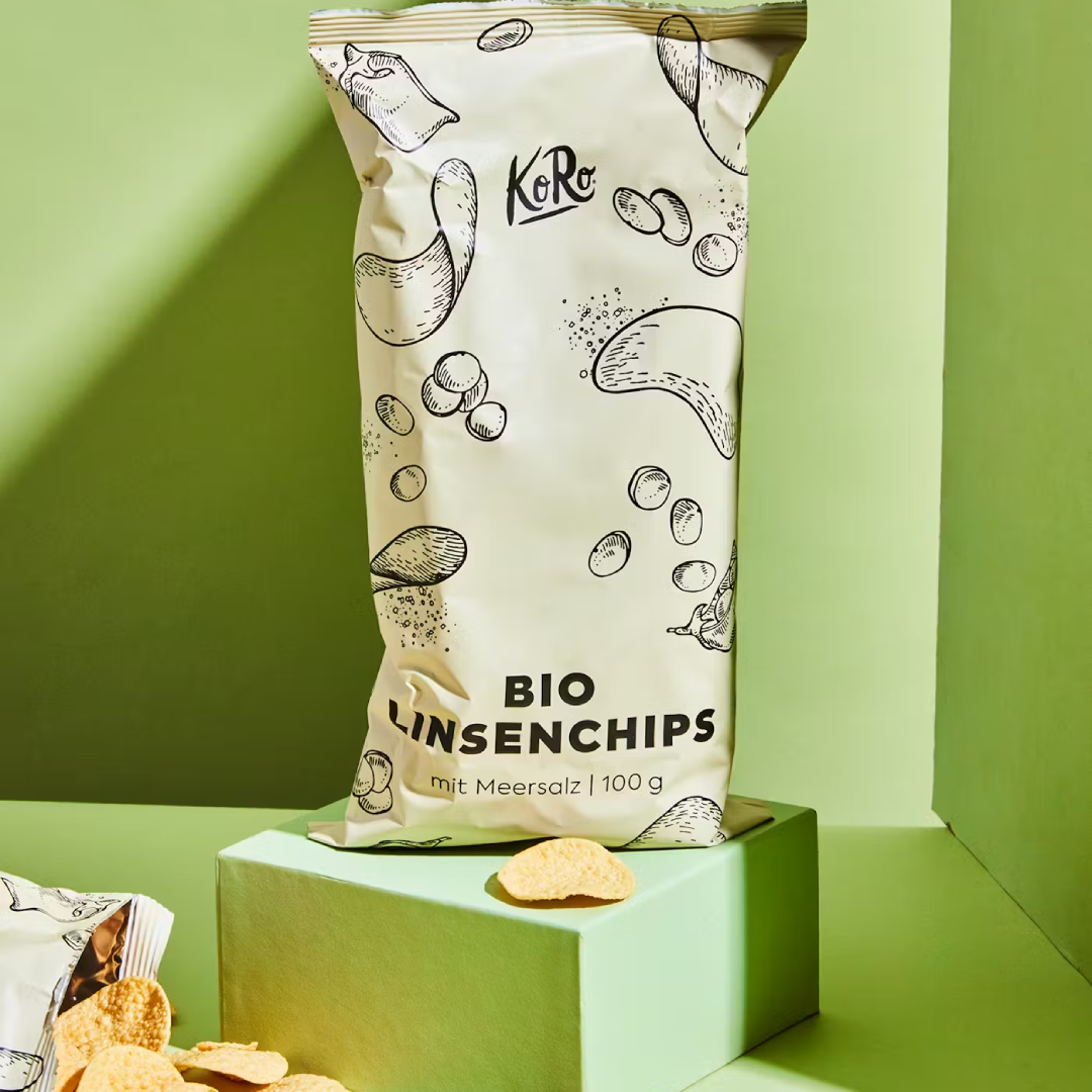 Organic Lentil Crisps Sea Salt 16x100g Healthy Protein Snack Crunchy Gluten Free Chips