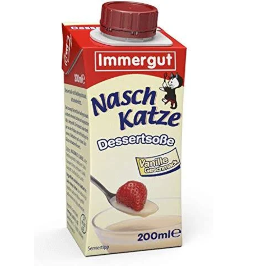 Immergut Sweet Tooth Vanilla Sauce 6x200ml Rich Creamy Dessert Topping for Cakes Ice Cream Treats