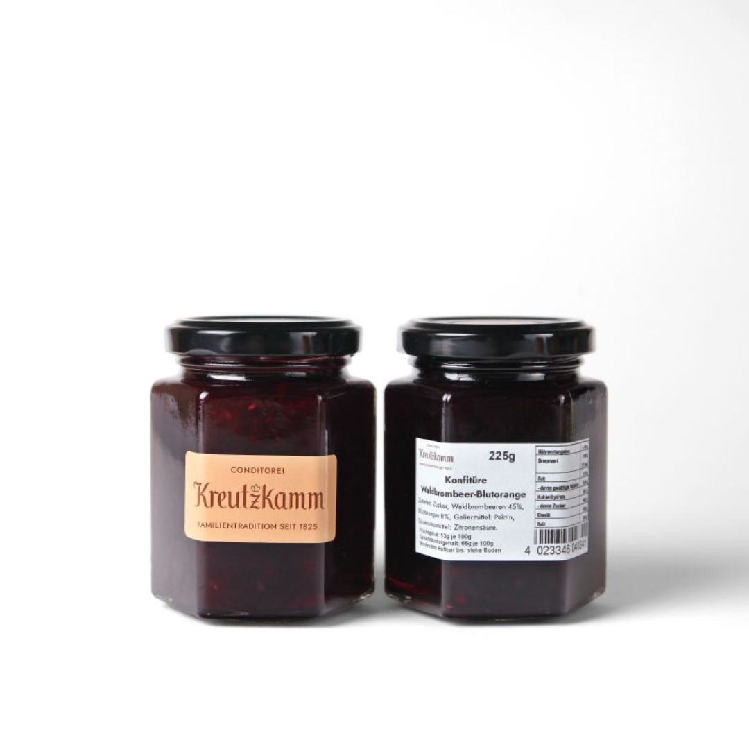 Forest Blackberry Blood Orange Jam Premium Fruit Spread Sweet Tangy Gourmet Preserve 300g