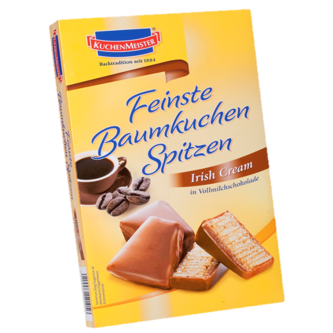 Baumkuchen Tips with Irish Cream Liqueur and Milk Chocolate Premium Layered Cake Bites Delight