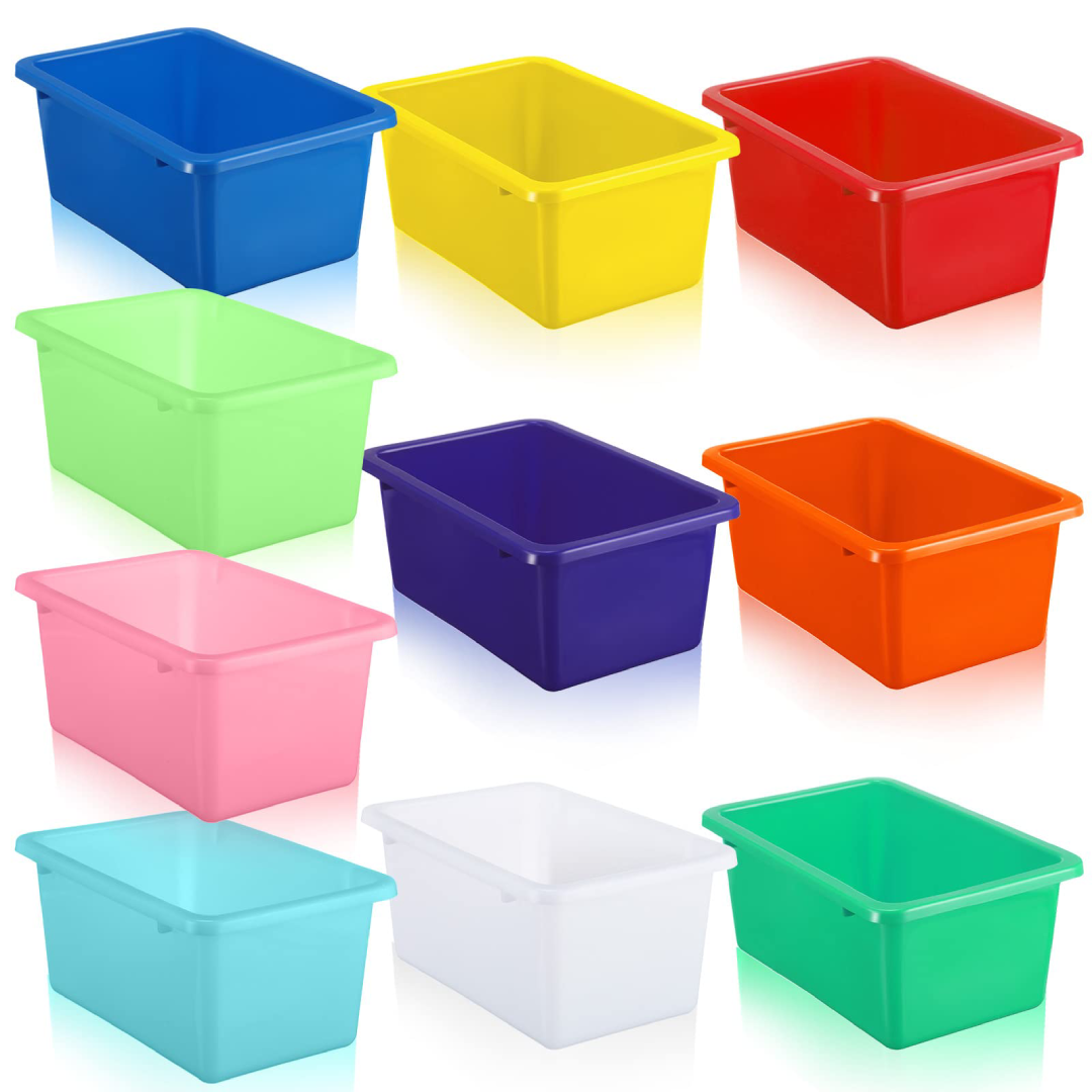 Stackable Plastic Bins Ideal For Home Organization