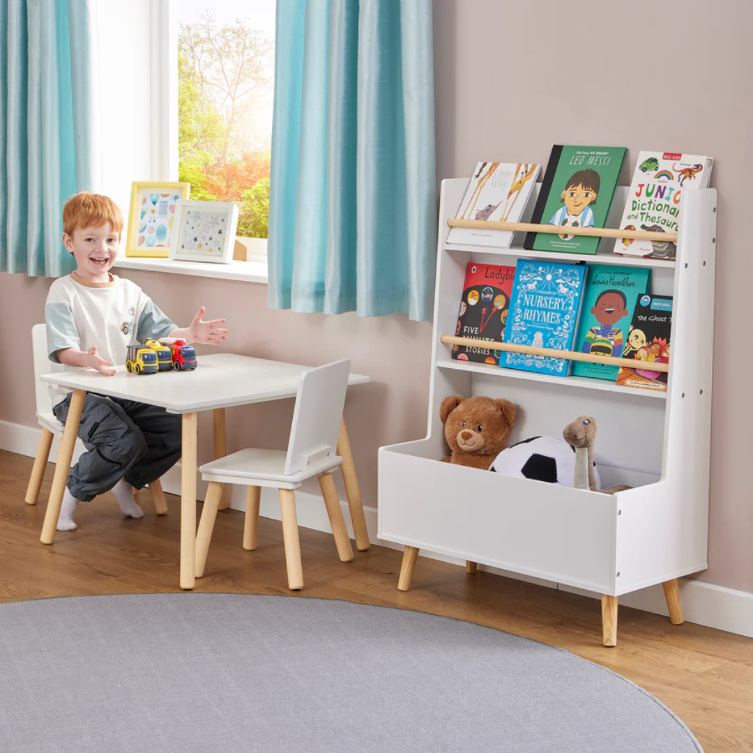 White Bookcase & Toy Storage Cabinet – Multi-Purpose Organizer | UK Supplier