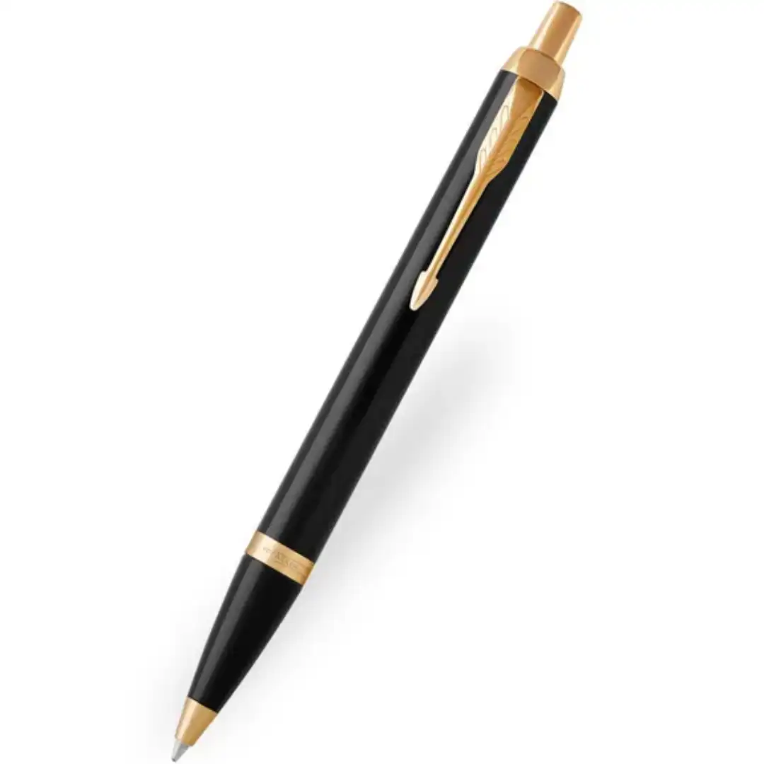 Parker IM Ballpoint Pen Black Gold Trim UK Supplier