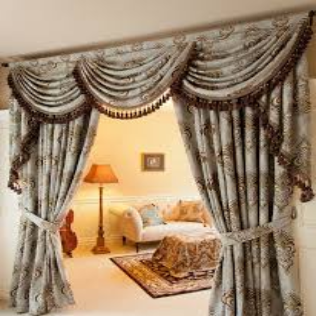 Decorative Swag Curtains Classic Elegant Window Treatment for Living Room Dining Area and Home Style