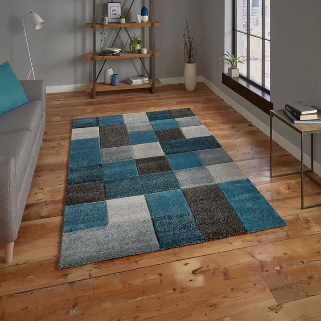 Wholesale Brooklyn Blue Grey Rug United Kingdom
