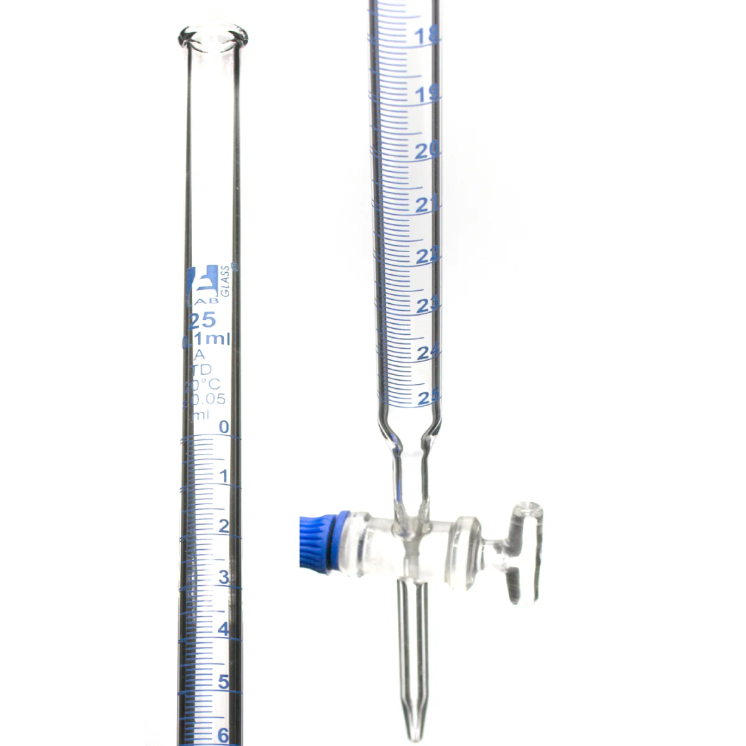 Glass Burettes For Accurate Chemical Titration