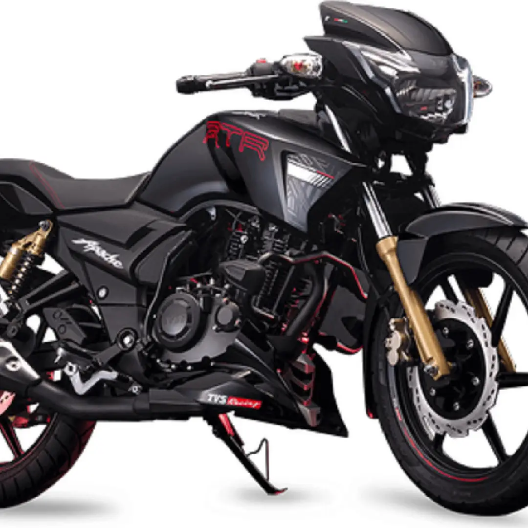Black TVS Apache RTR 180 Stylish Sports Bike with Powerful Performance