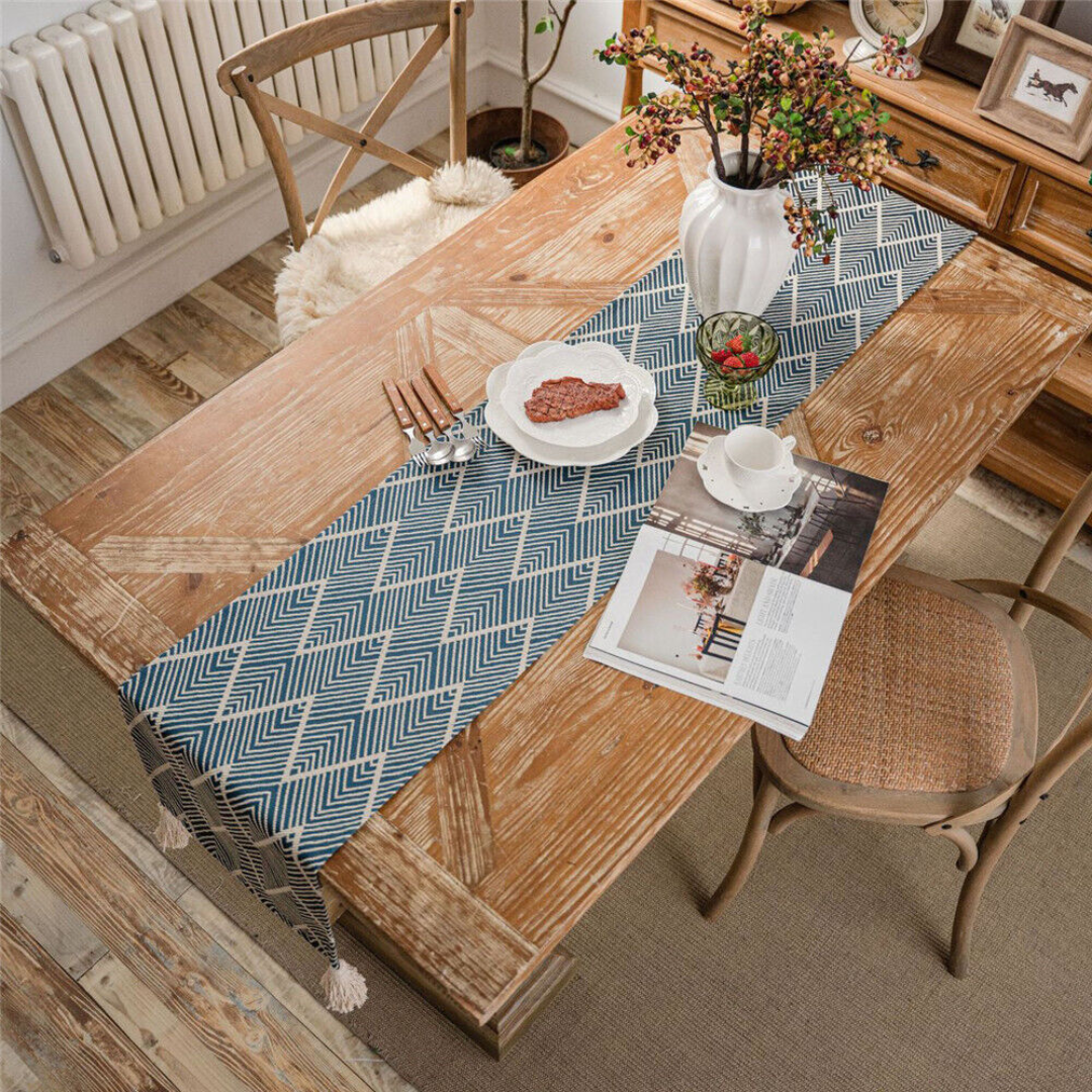 Cotton Table Runner “Carel” – Dining Table Decor | Malaysia Supplier