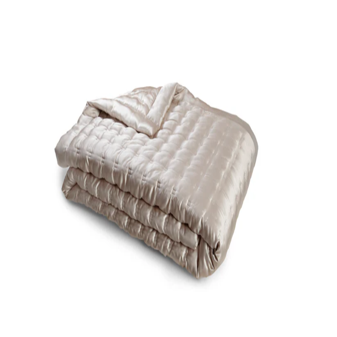 Windsor Blush Pink Silk Coverlet | USA Supplier