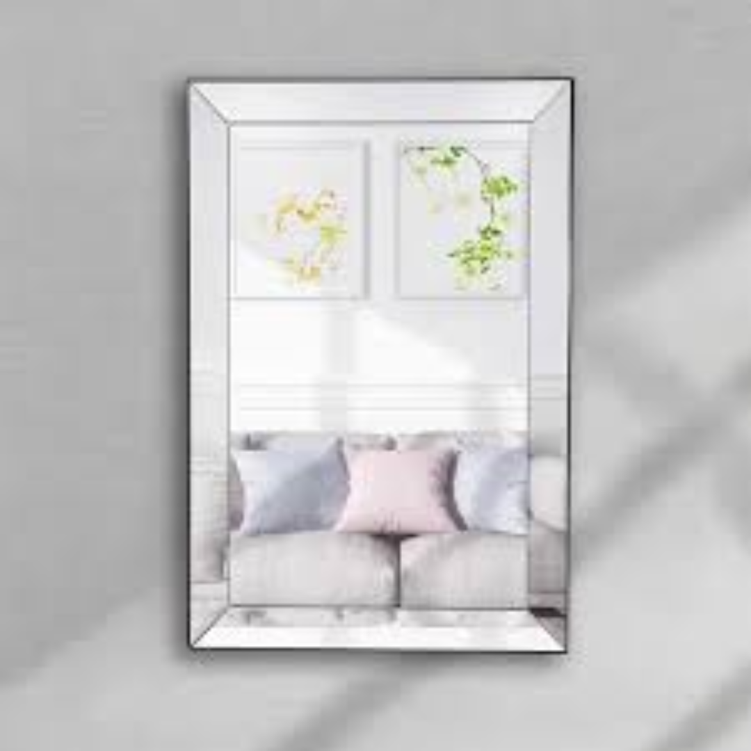 Beveled Edge Mirrors for Bathroom and Hallway Elegant Polished Glass Wall Décor Design