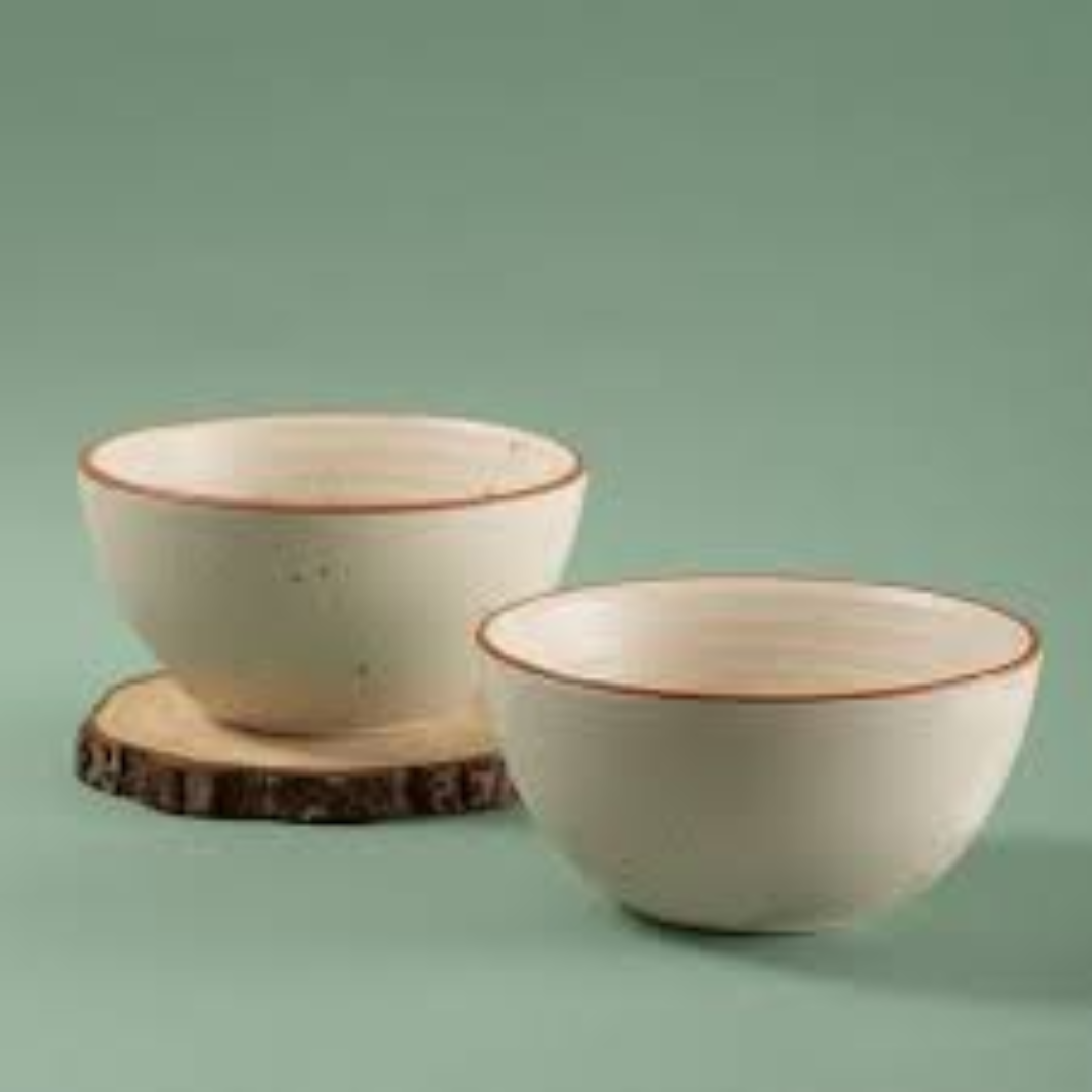 Ceramic Bowls Set Microwave Safe Stylish Soup Salad Dessert Serving Kitchen Dinnerware