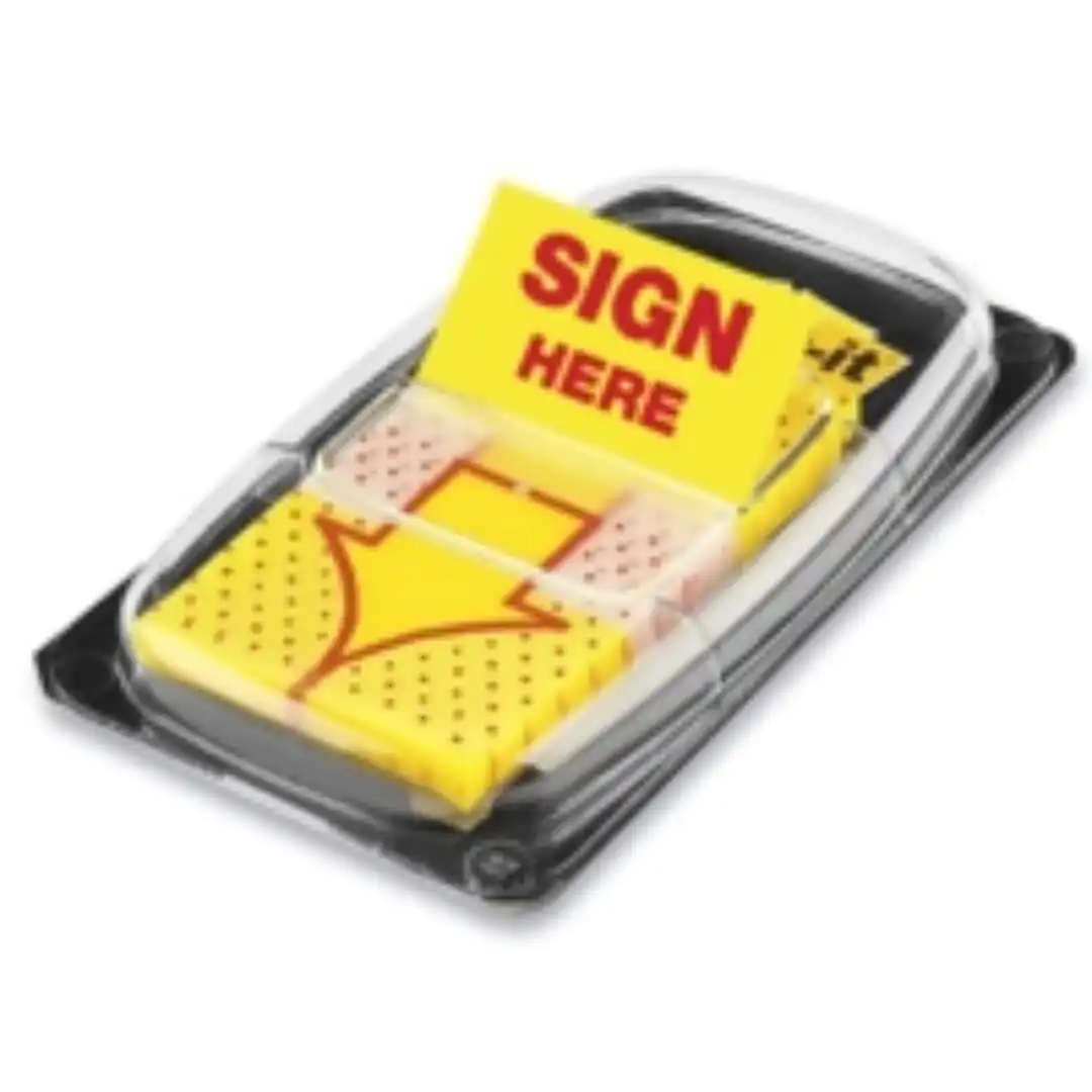 Post-It Sign Here Tabs 50 Pack Office Use UK