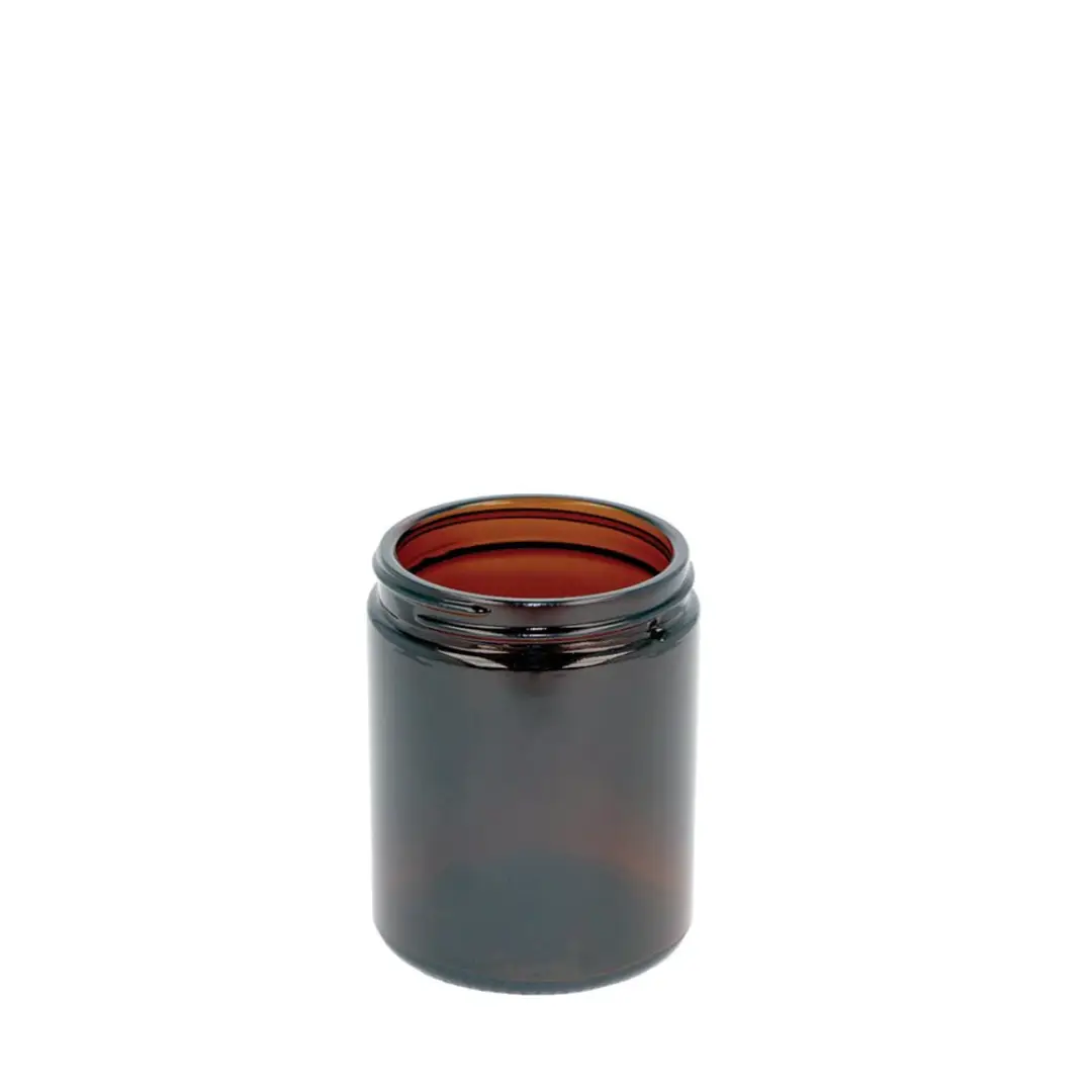 180ml Amber Glass Squat Jar – Pharmaceutical & Cosmetic Packaging UK Supplier