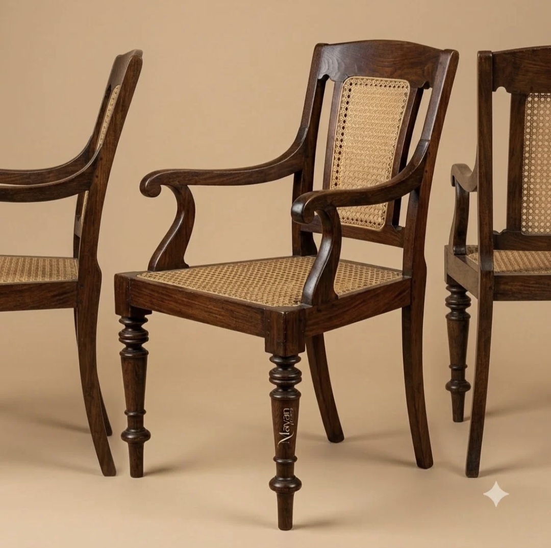 Victorian Colonial Cane Armchair
