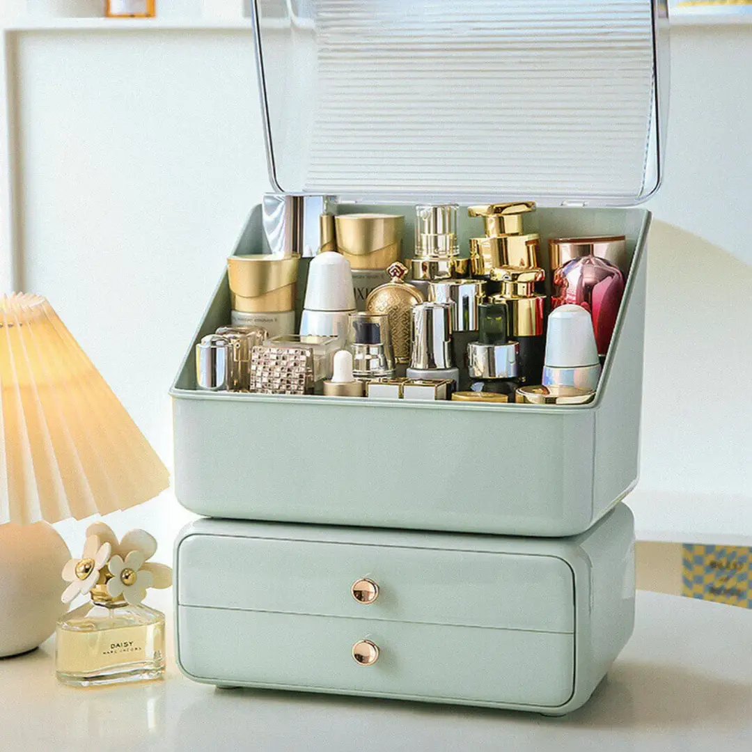 Makeup Storage Organizer Box with LED Lighted Mirror – Joybos | USA Supplier