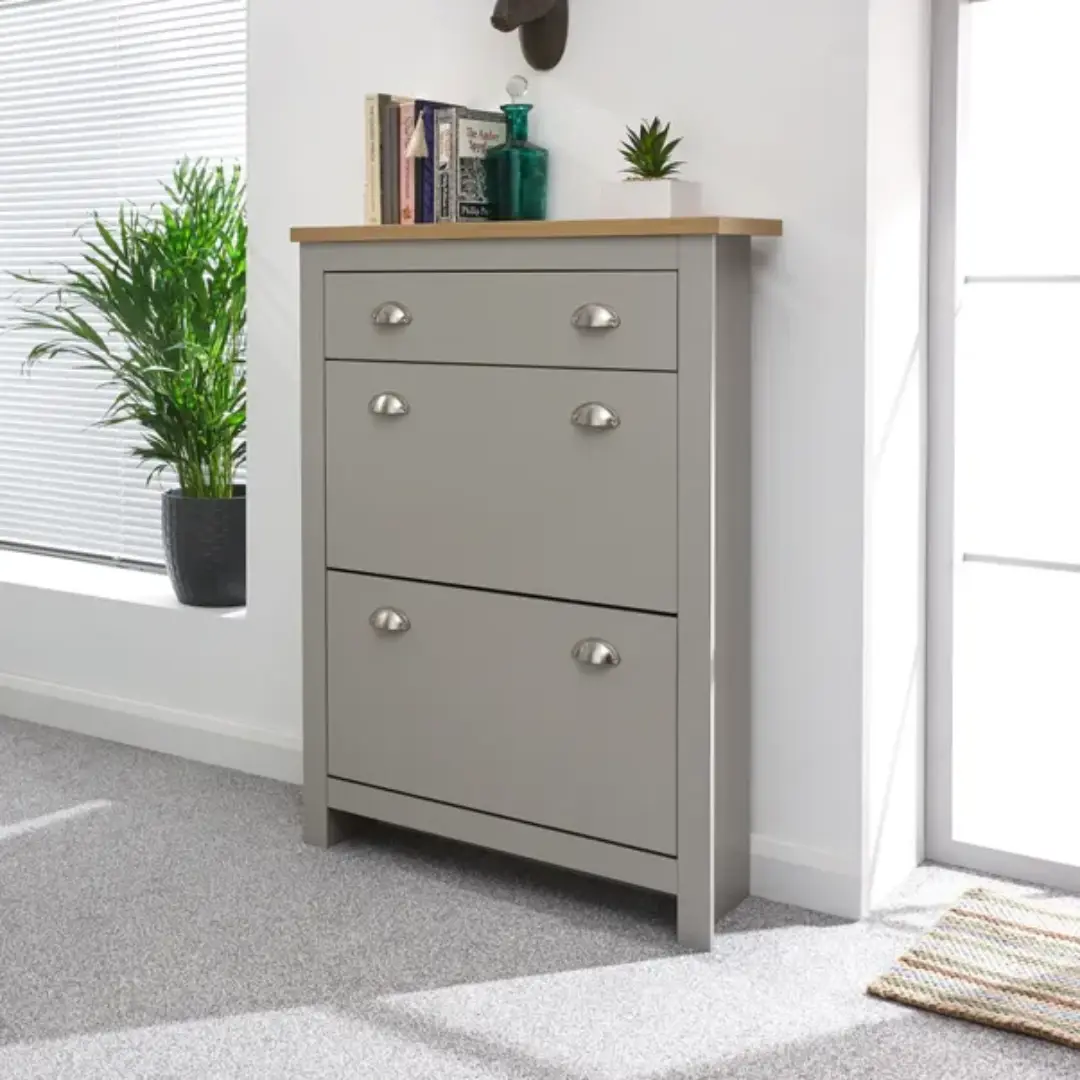 Lancaster Shoe Cabinet – Compact Footwear Storage Unit | UK Supplier