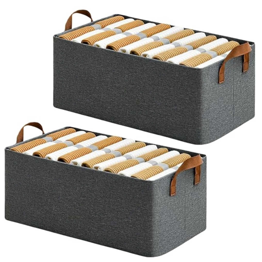 Fabric gray Clothes Wardrobe Organizer, Box Capacity: 10 Kg