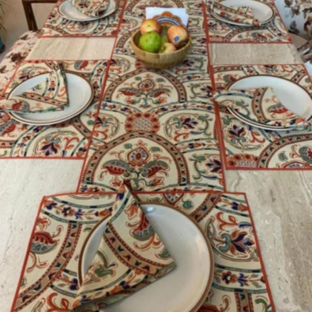 Azraq Table Runner Decorative Linen Supplier Vietnam