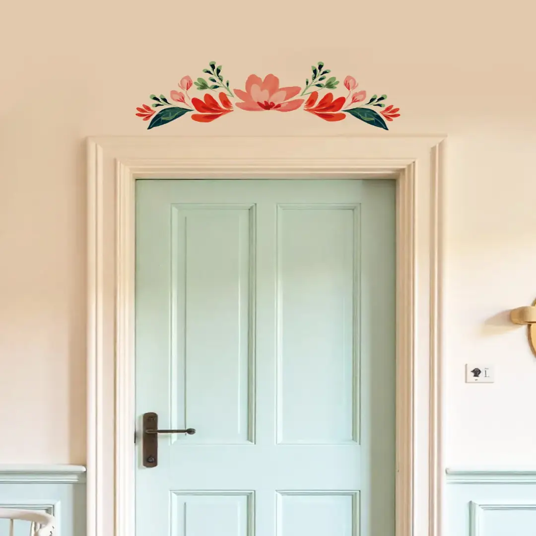 Elegant Floral Wall Sticker Decal UK Interior Upgrade