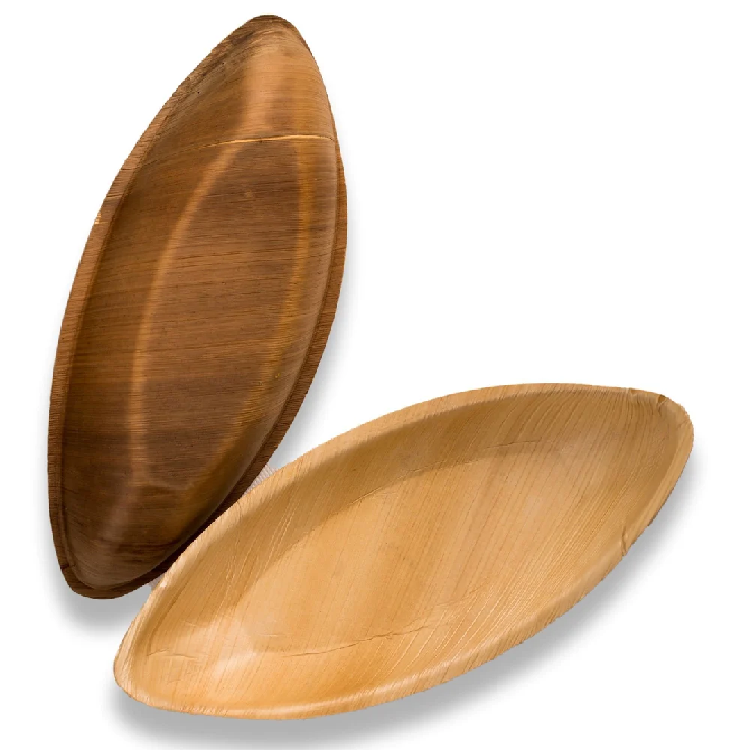 12 Inch 12" Disposable Eco-Friendly Plate ( Boat Shape)