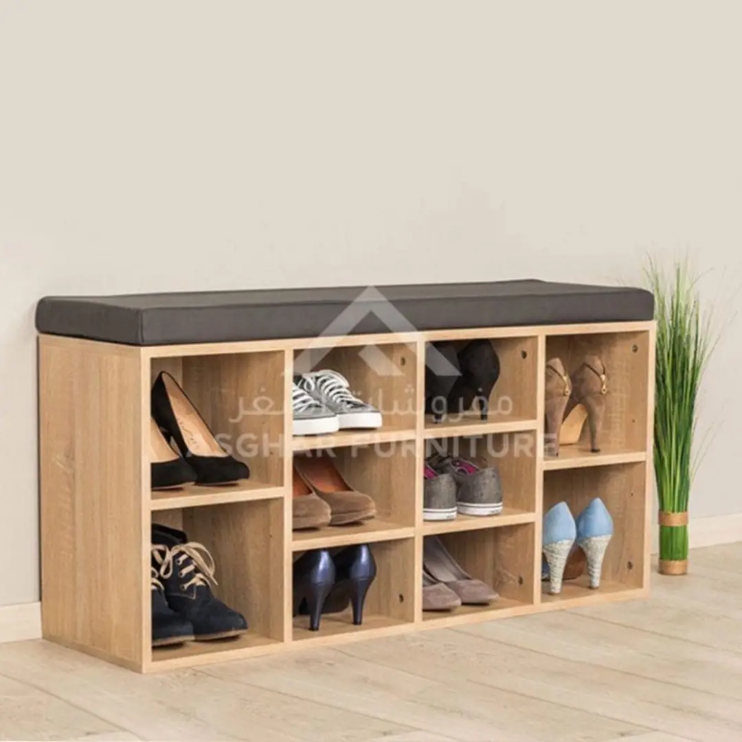 10 Pair Wooden Shoe Bench with Cushion Seat | Supplier from US