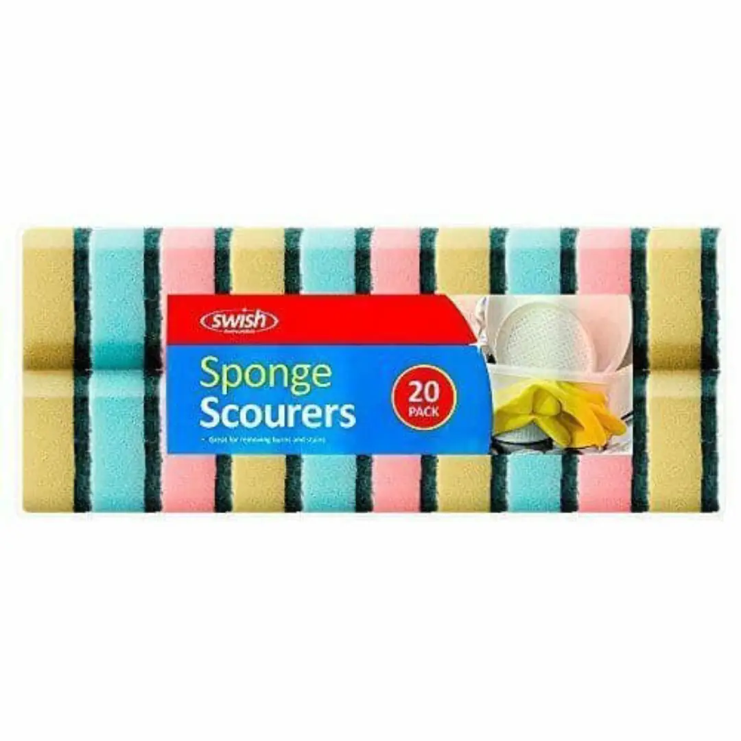 Kitchen Sponges Supplier – 20-Pack Scouring Pads | United Kingdom