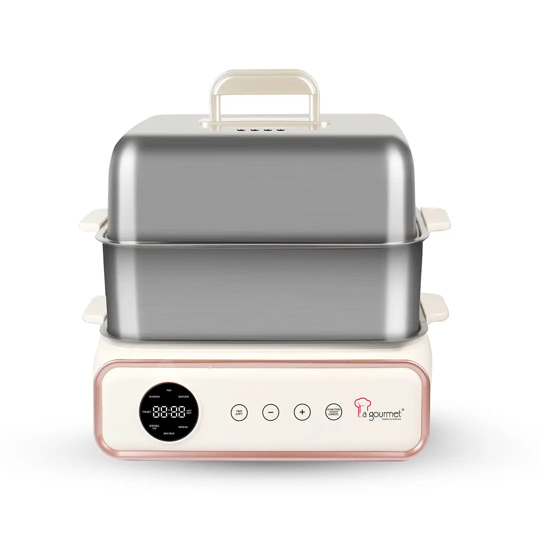 Electric 2-Tier Stainless Steel Food Steamer – Kitchen Appliance | Malaysia Supplier
