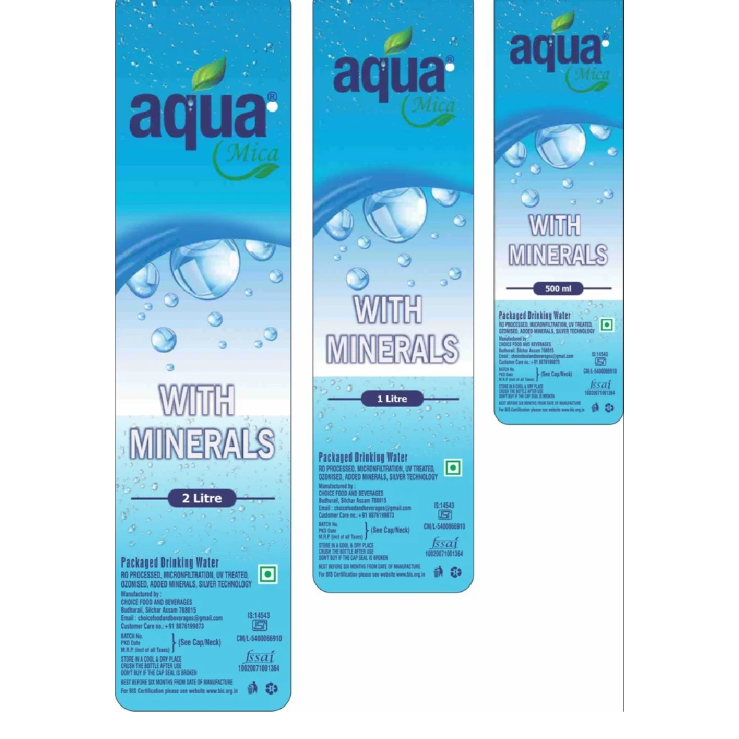 PVC Water Bottle Label