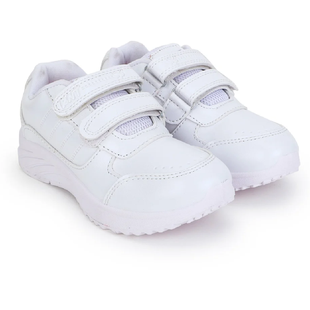 Unisex Velcro RNT Super Gola 365 White, PVC School Shoes