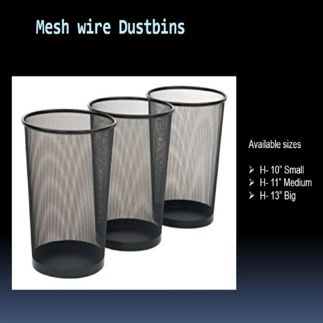 Mild Aluminum Open Top Mesh Dustbin, For HOUSEHOLD AND OFFICE, Capacity: 6-10 Liters