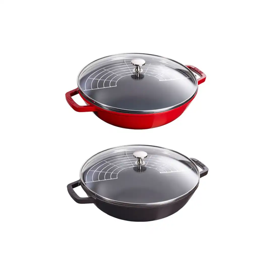 Staub Cast Iron Wok Set