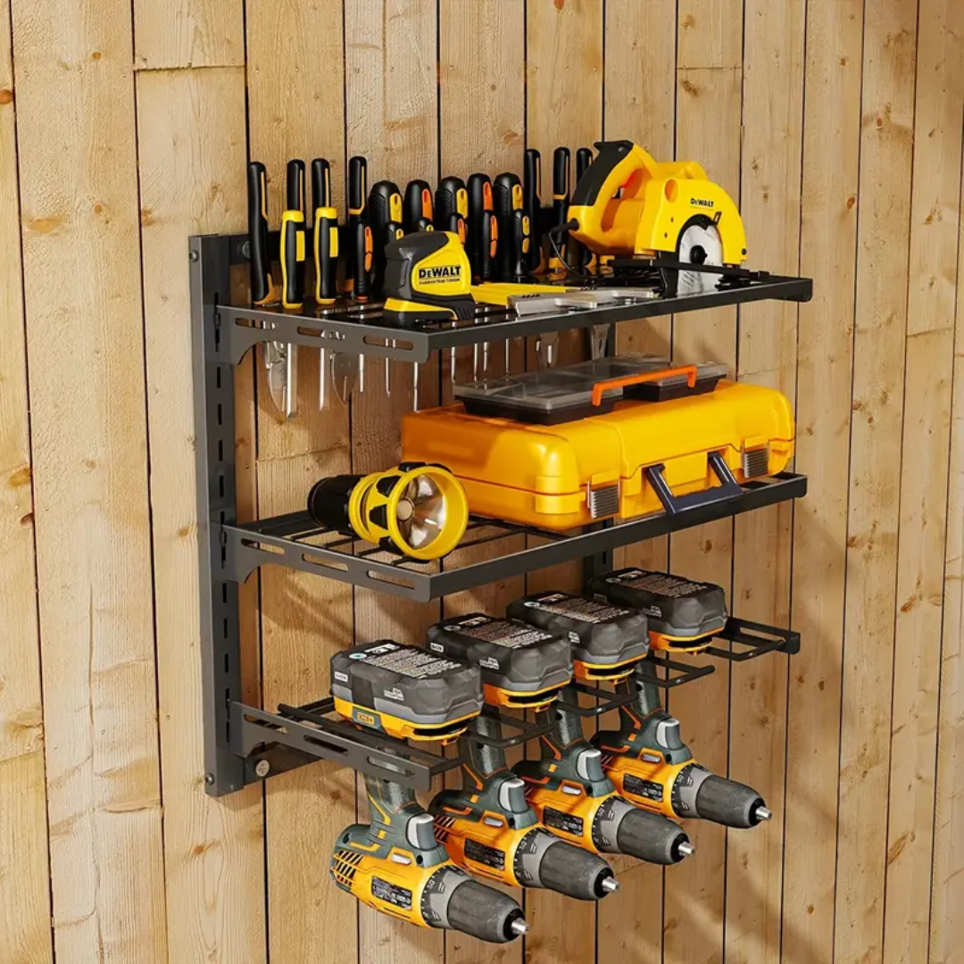 Wall Mount Power Tool Rack – Workshop Storage Solution | UK Supplier