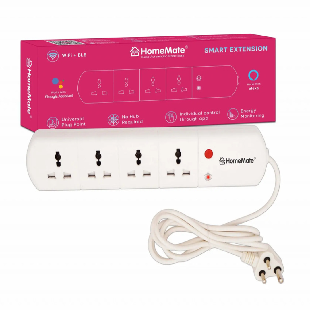 Wi-Fi + BLE Smart Power Strip – 4 Outlet – 10A