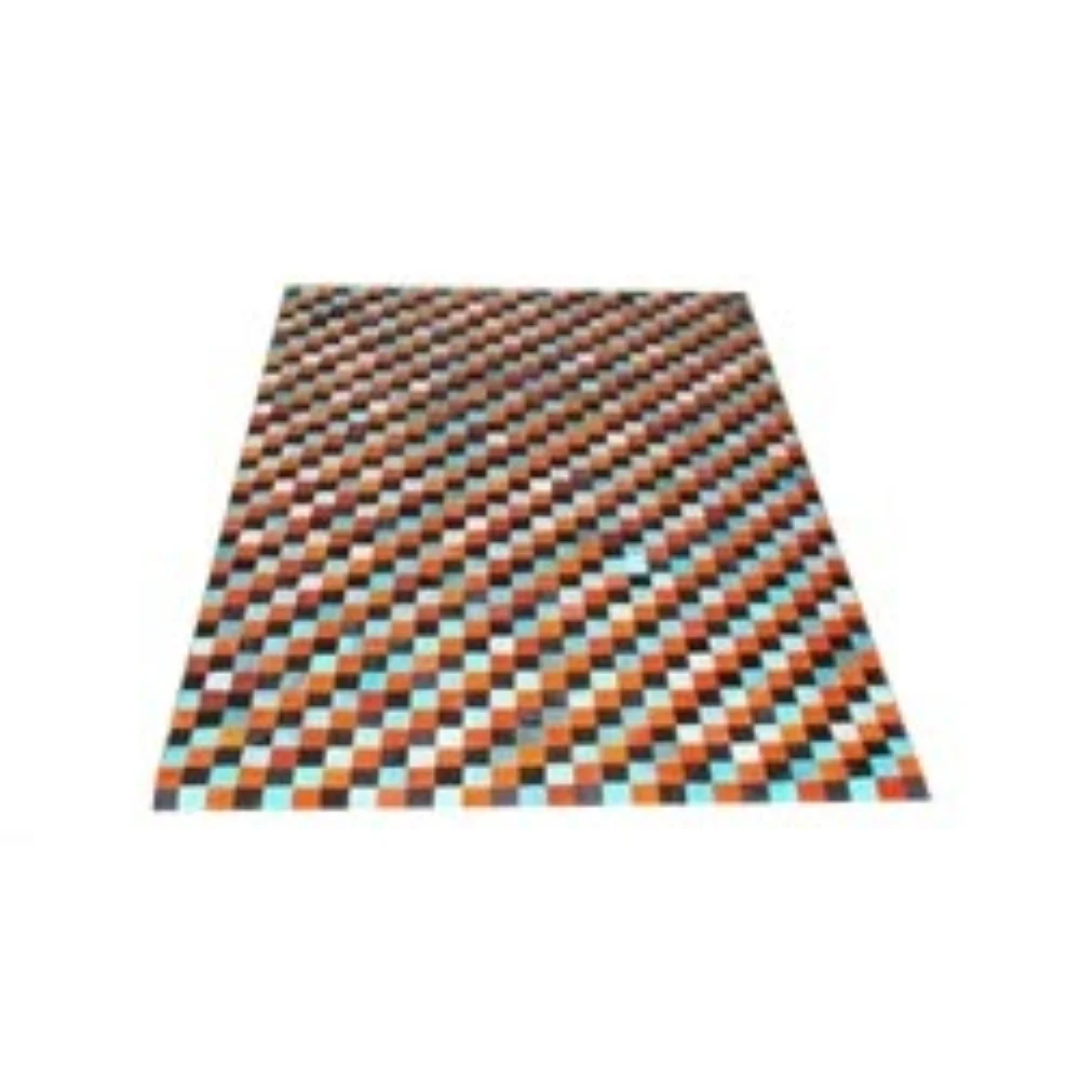 Dyed Patch Work Cowhide Leather Carpet