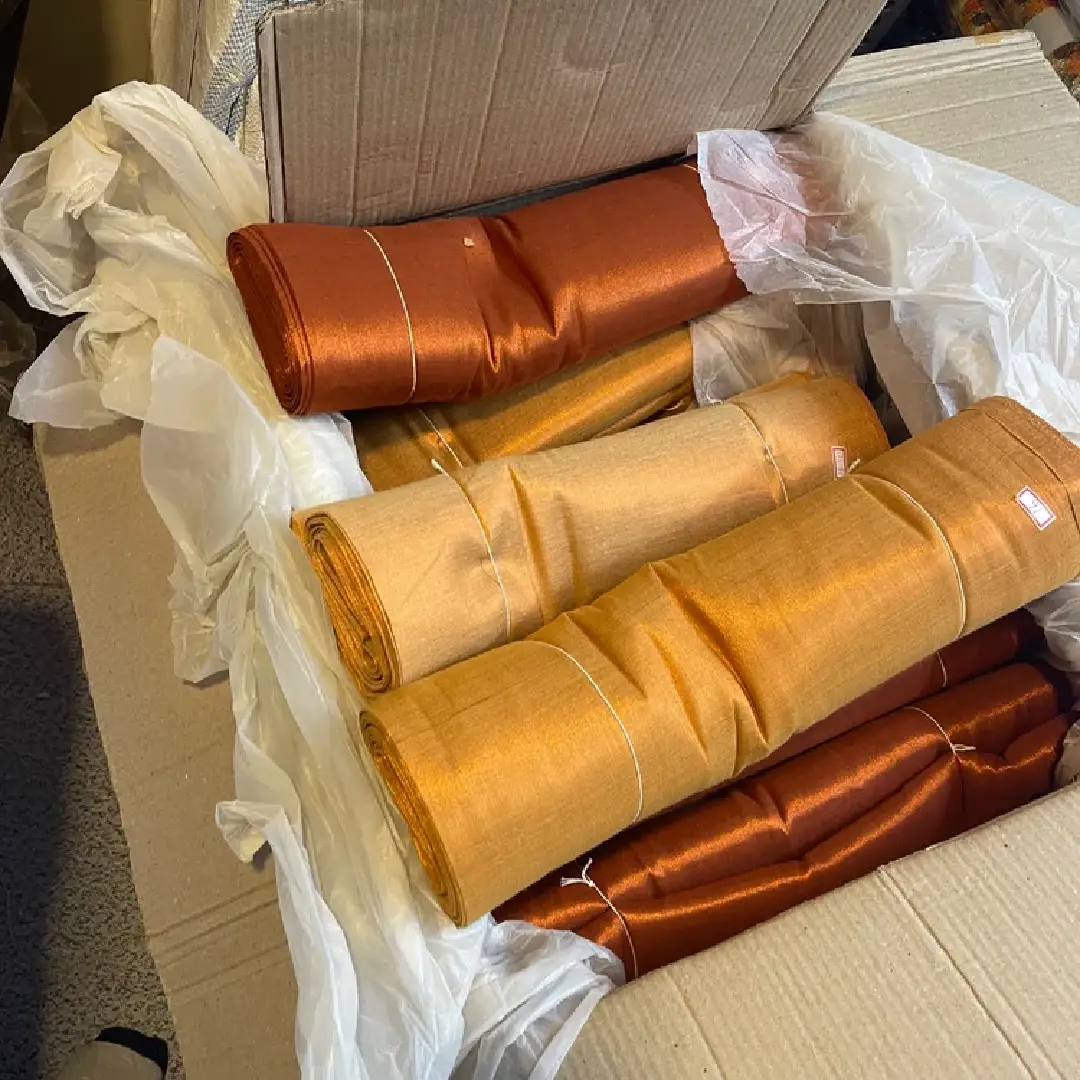 Copper Tissue Fabrics: Premium Quality for Elegant Garments 